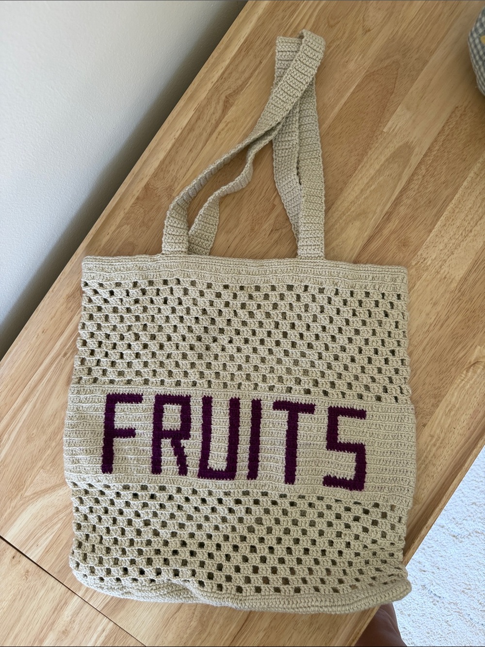 NEW / Soraya Hennessy Market Tote / FRUITS Woven Grocery Tote Bag